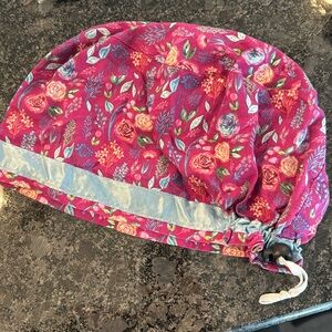 Pink Floral Scrub Hat